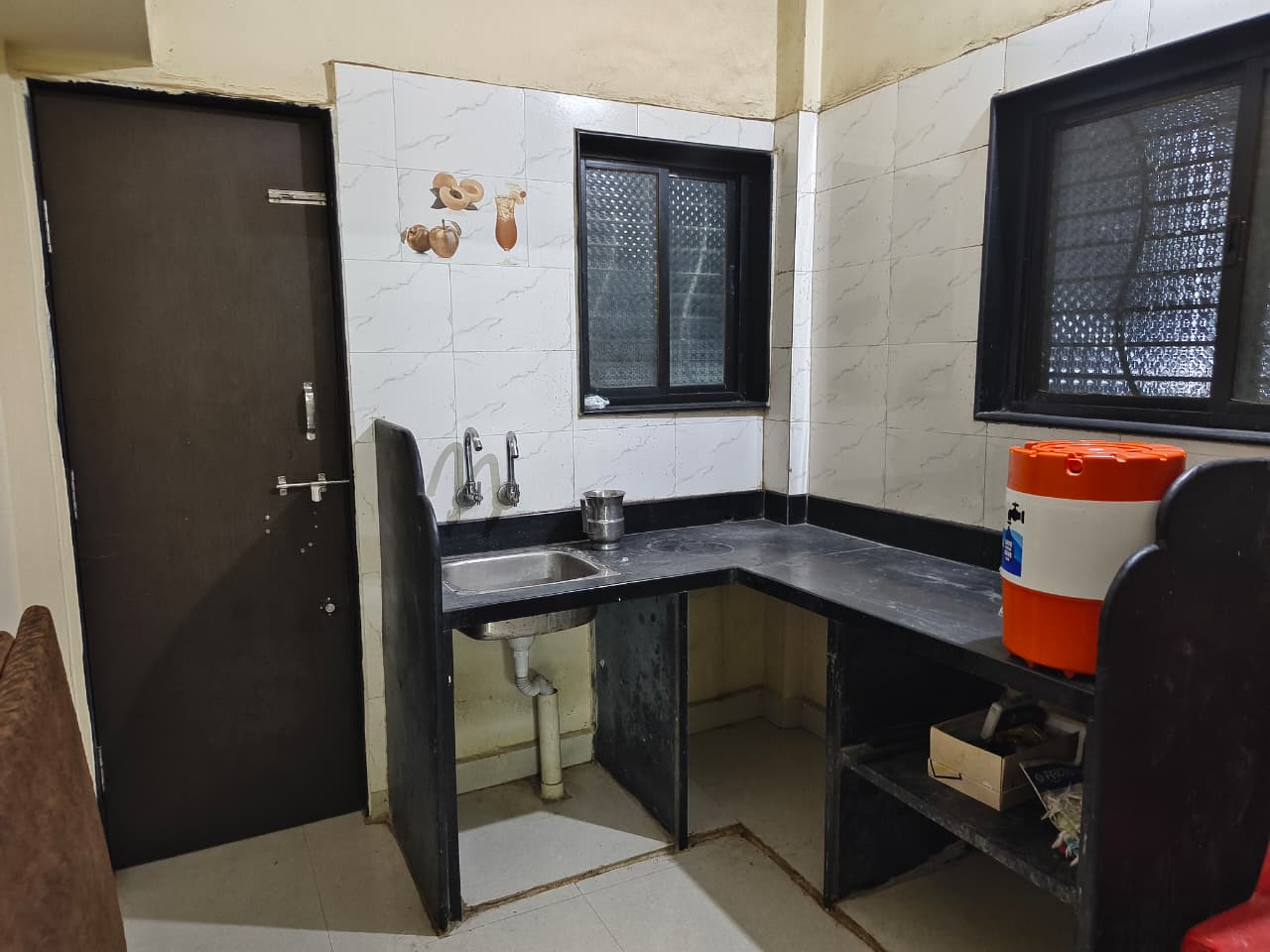 Kitchenette inside the 1 BHK stay